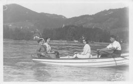 Thun Ruderboot Gladys bei der Bucht