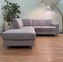 (Gratis Lieferung) Ecksofa Grau Alcantara
