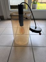 Hängeleuchte Glas braun mit Leuchtmittel sehr guter Zustand