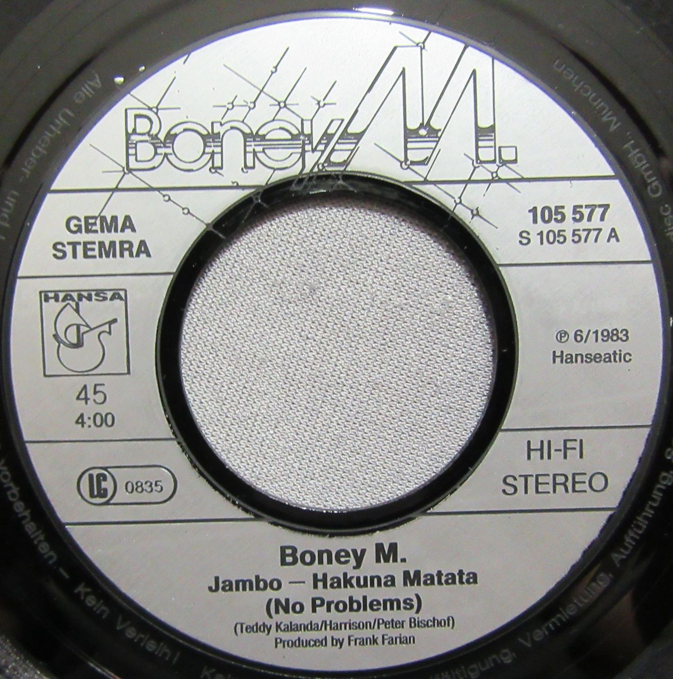 Dischi in vinile: Jambo - Boney M. - Single von 1983 – Usato da Auenstein venduto da Padabimbim 2