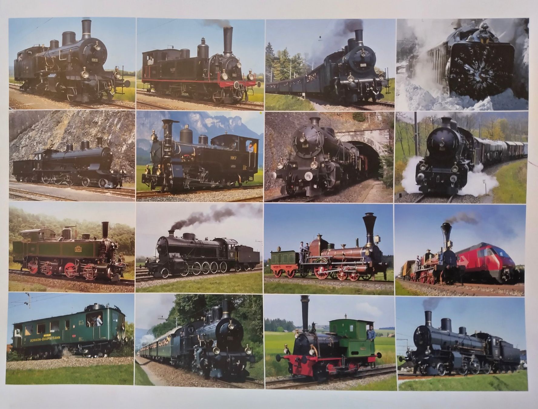 Foto & Immagini: 16 Miniposter Dampflokomotiven SBB CFF FFS / Eisenbahn – Usato da Bellach venduto da JingleJerry 2