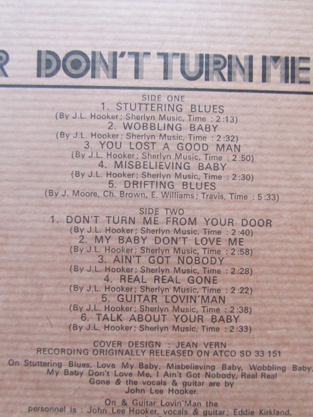 Dischi in vinile: John Lee Hooker:   Don't Turn Me From Your Door – Usato da Seengen venduto da mikelele 4