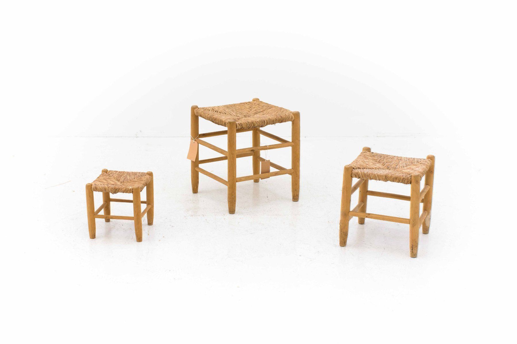 Sgabelli: Stapel Bast Hocker Set 1960er – Usato da Zürich venduto da STUZH38 1