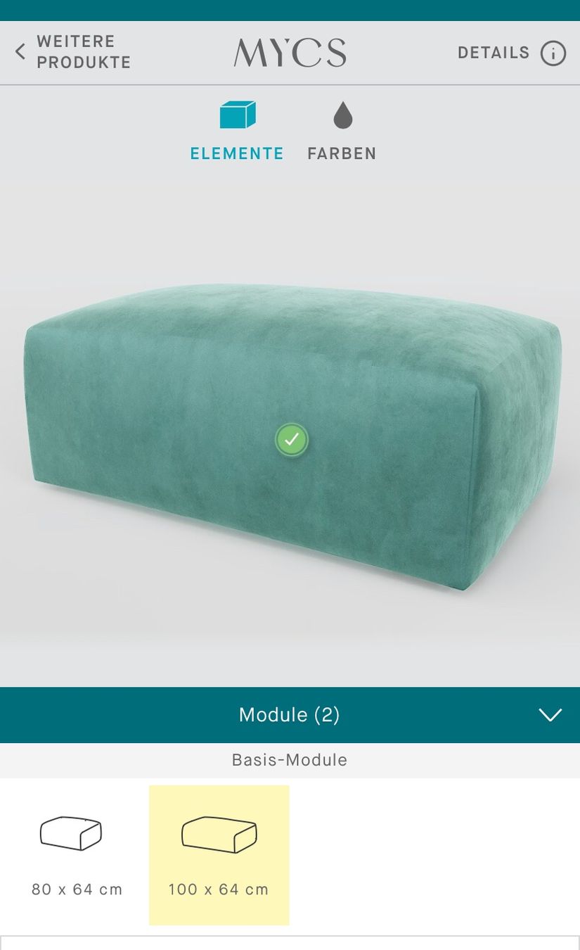 Hocker: Design Hocker Mycs Pyllow Sofasystem aus Samt Ottoman – Neu (gemäss Beschreibung) aus Bern von floorball_zoro 7