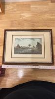 Antiker kolorierter Stahlstich «Basel / Bâle 1845» – gerahmt
