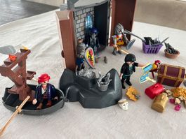 Playmobil Ritter Burg Piraten Piratenboot Pferd
