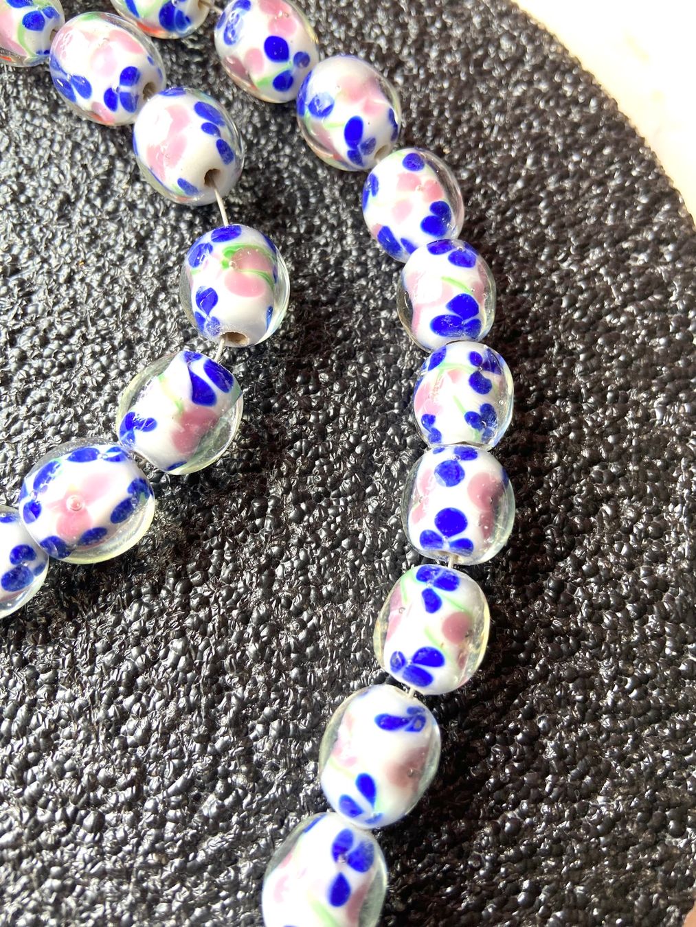 Perle (finte): Schöne Blüemli Lampwork Perlen – Nuovo (secondo la descrizione) da Zuerich venduto da Perlen-Decor 3