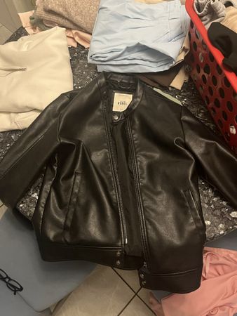 Herren Kunstlederjacke Rebel schwarz Grösse M gebraucht