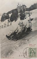LEYSIN - Sport -  En bobsleigh - 1905