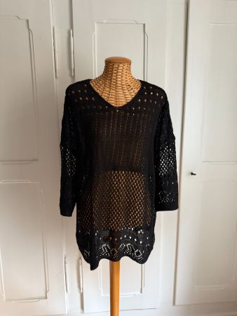 Strickpullover schwarz oversized L