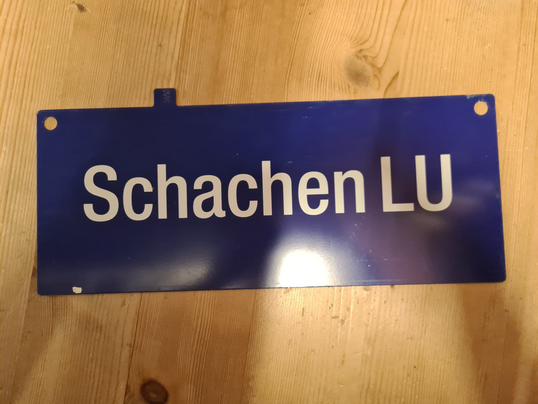 SBB/CFF/FFS Insegne: SBB S-Bahn  Zielschild Schachen LU/Wohlen – Usato da Grafstal venduto da mowo25