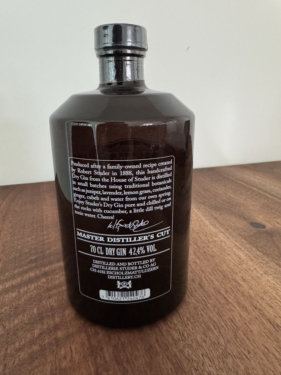Studer Bevande alcoliche: Studer's Swiss Highland Dry Gin 70cl – Nuovo e nell'imballaggio originale da Zürich venduto da car_2f8v 1