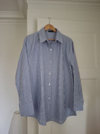 Chemise rayée bleue et blanche L