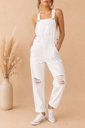SALOPETTE BLANCHE &DENIM