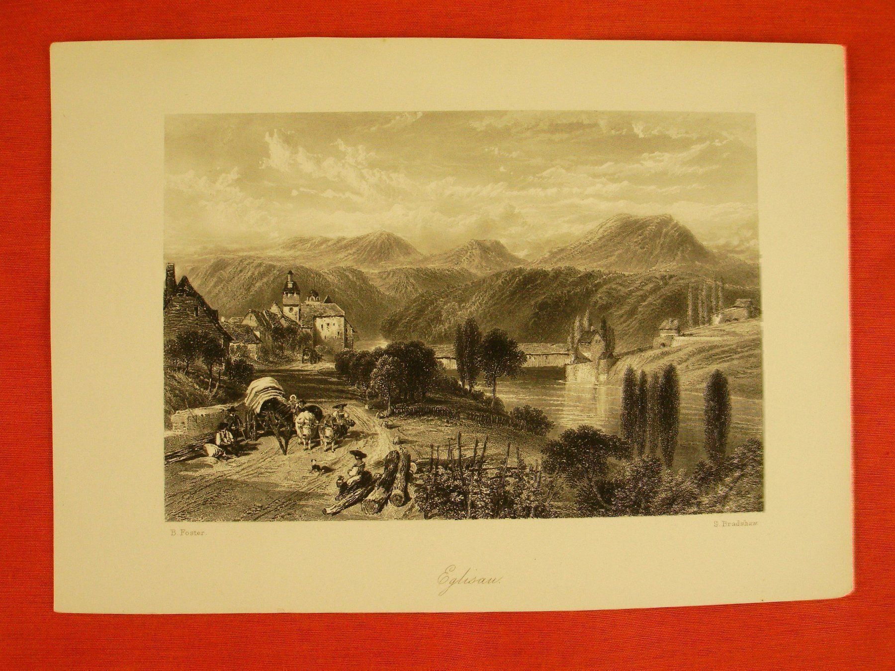 Incisioni: EGLISAU, STAHLSTICH UM 1870 – Usato da Grüningen venduto da Kartensammler 1