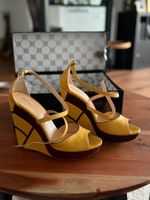Kazar Keilabsatz Sandalen gelb Grösse 38