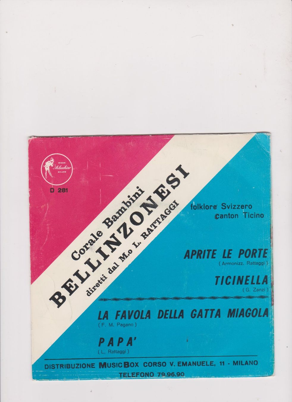 Dischi in vinile: Disque 45 tours Corale Bambini Bellinzona – Usato da Bex venduto da Canouille 1
