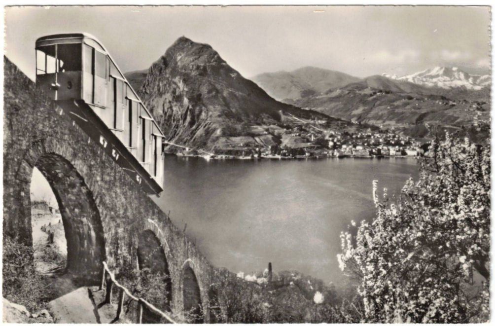 Ansichtskarten: Lugano - Standseilbahn Monte Brè – Gebraucht aus Binningen von Mountainrider