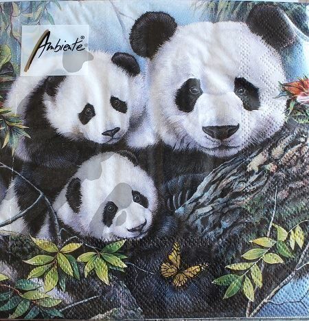 Serviettes: Serviette panda (1202) 2Stk. – Neuf (Voir description) à Schlatt TG par kreativ-atelier