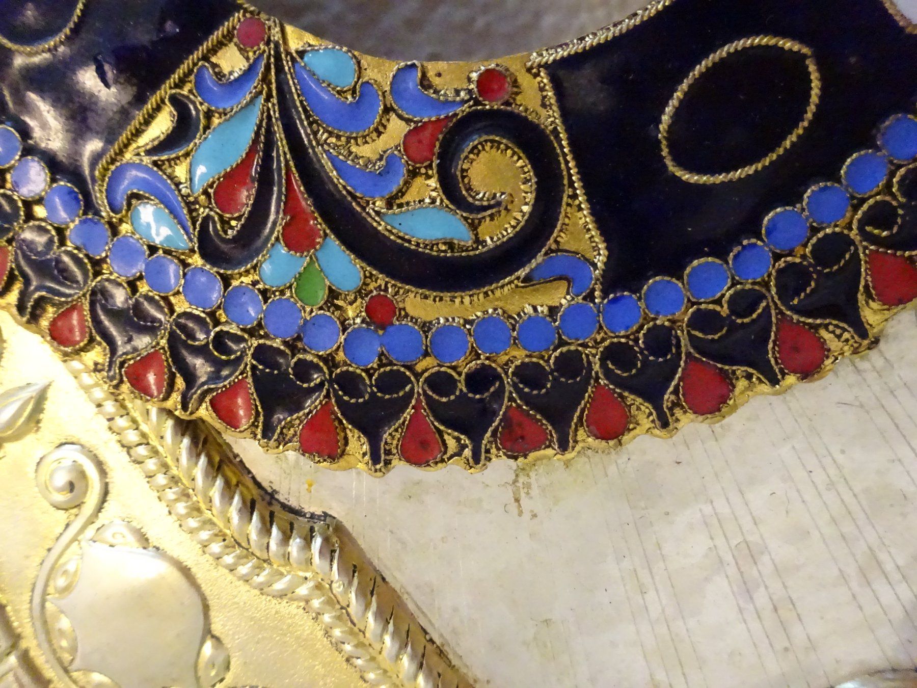 Gemälde: Altes Oklad mit Cloisonné / Pantokrator – Gebraucht aus Oetwil am See von Golfsud 5