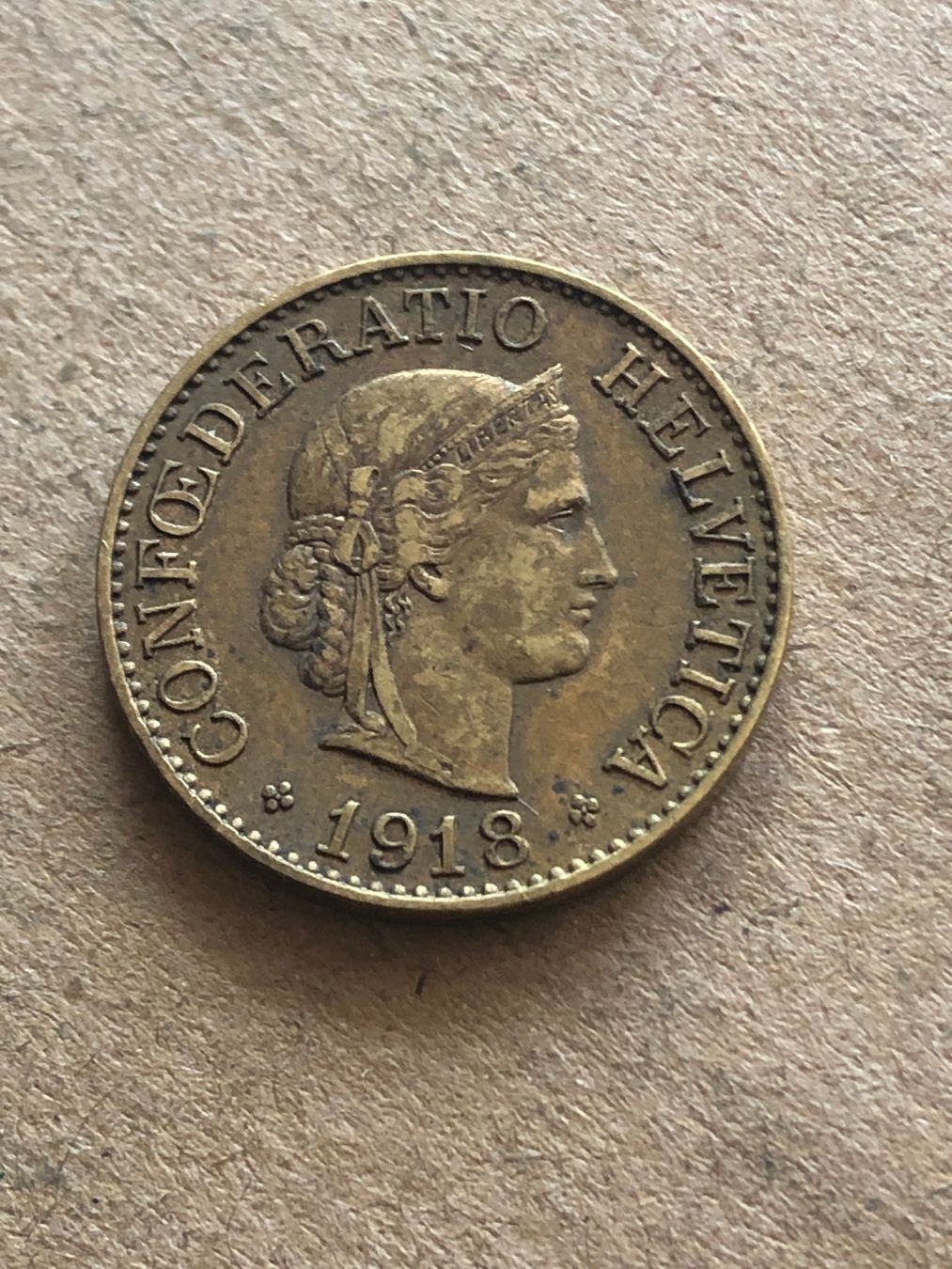 Tutti le monete: 10 Rp. 1918 Messing – Usato da Schötz venduto da Odpa