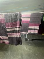 2 Stk Bettwäsche, Kissenbezug Violett gewaschen 60X95cm 