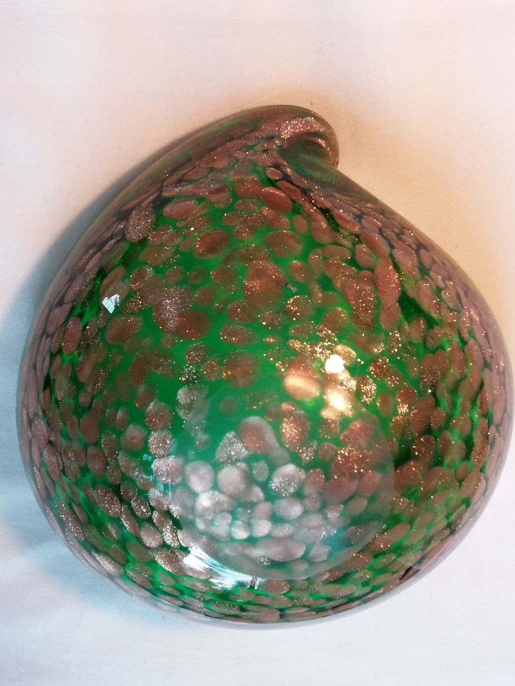 Murano Schalen: Top MURANO Gold/Grüne Herzschale – Gebraucht aus Zürich von helsan 9