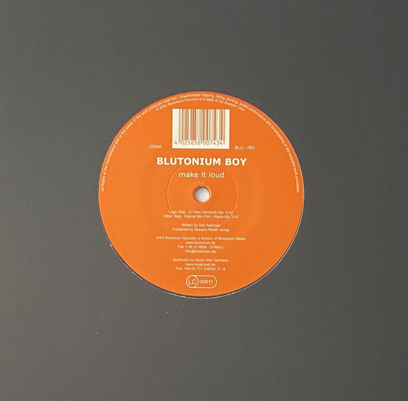 Dischi in vinile: Blutonium Boy, Make It Loud (Hardstyle) – Usato da Flums venduto da Empe1 2