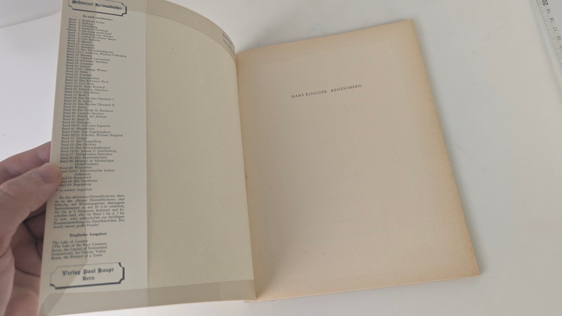 Bücher: Schweizer Heimatbücher: Regensberg 1954 – Gebraucht aus Zürich von axolottchen 2