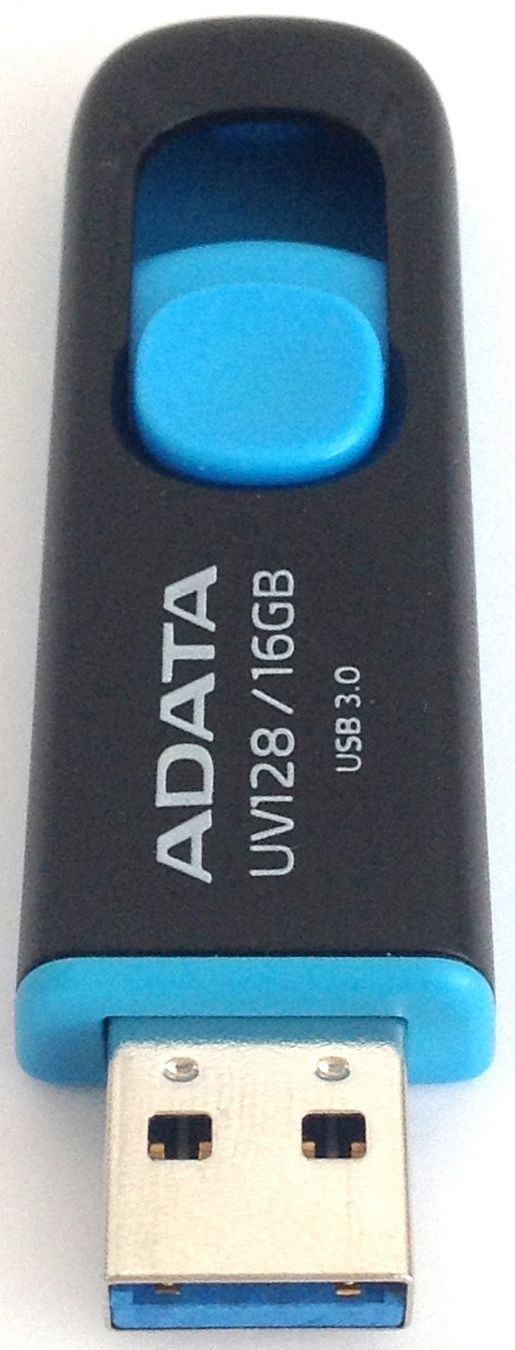 Chiavette USB: Adata UV128 Memory-Stick 16GB USB-3.0 Typ-A schwarz/blau – Usato da Reinach AG venduto da RiesenServicesGmbH