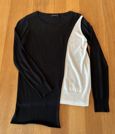 Zara Damen Pullover Gr. S Schwarz/Weiss