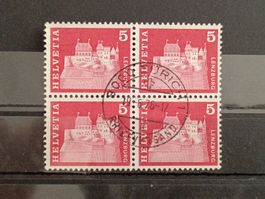 1968 Lenzburg Viererblock Vollstempel