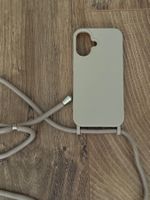 Handyhülle mit Umhängeband - beige, iPhone 16