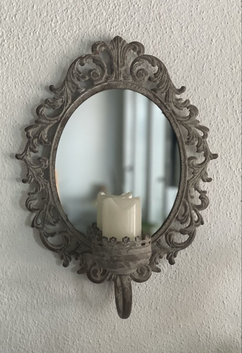 Tutte le decorazioni: Wand Kerzenhalter mit Spiegel  – Usato da Schaffhausen venduto da marakesch41