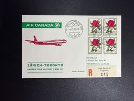 Air Canada Erstflugbrief Zürich-Toronto 1973