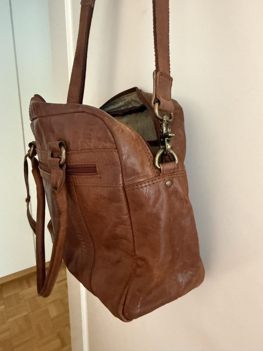 Borse da donna: Ledertasche braun Handtasche Varese – Usato da Meggen venduto da edwardcallan 2