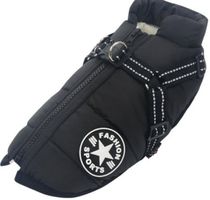 Hunde Wintermantel Schwarz 33 cm Rückenlänge * Aktion *