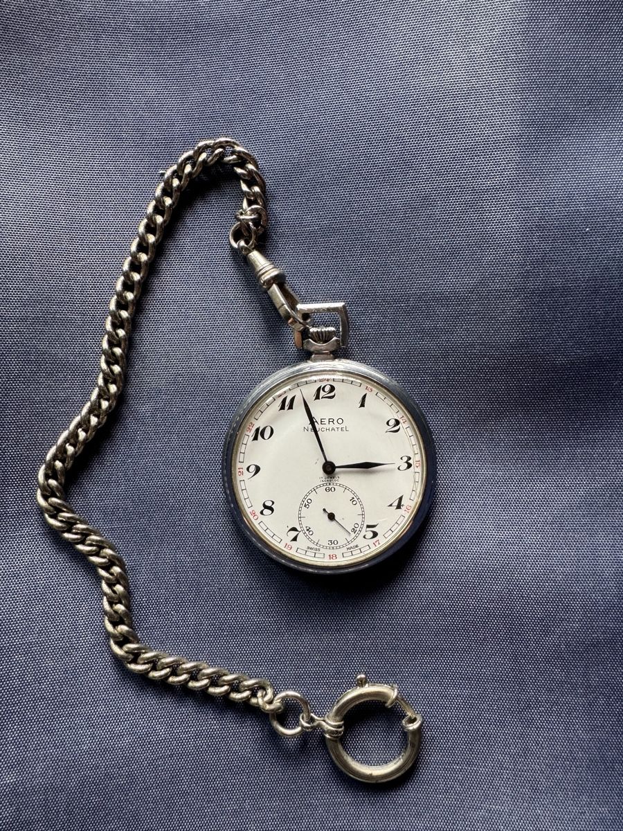 Uhren: AERO Neuchâtel Taschenuhr – Gebraucht aus Oberwil i. S. von mimihops4