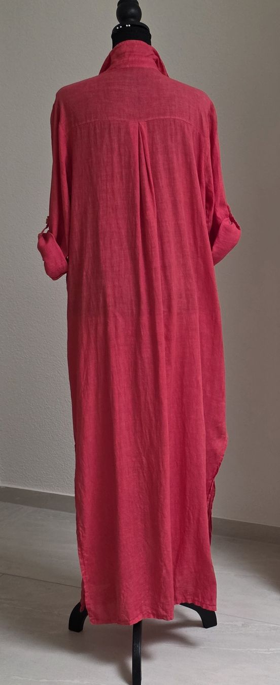 Vestiti: Leinenkleid Gr. M rot, leichte Baumwolle, Maxikleid – Nuovo (secondo la descrizione) da Rheinsulz venduto da Gilea 3