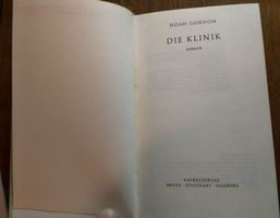 Noah Gordon "Die Klinik" (Roman, Hardcover)