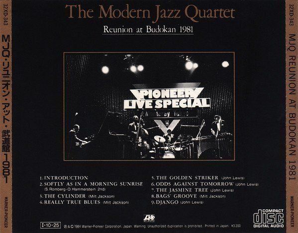 CD: Live - The Modern Jazz Quartet include "The Jasmine Tree" – Usato da Unterbäch venduto da boolic 1