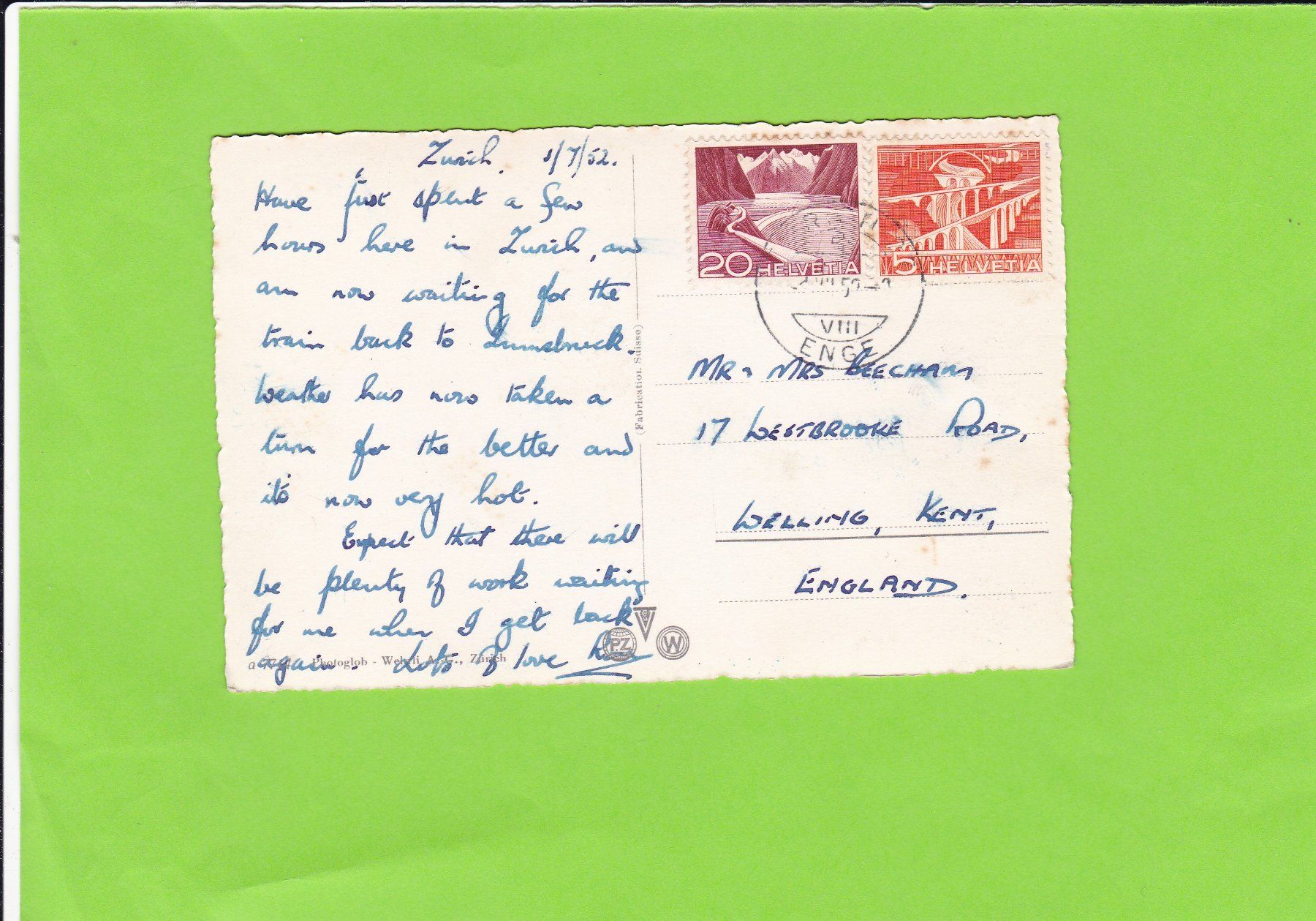Cartoline postali: Abendstimmung am Zürichsee – Usato da St. Peterzell venduto da neckertal 1