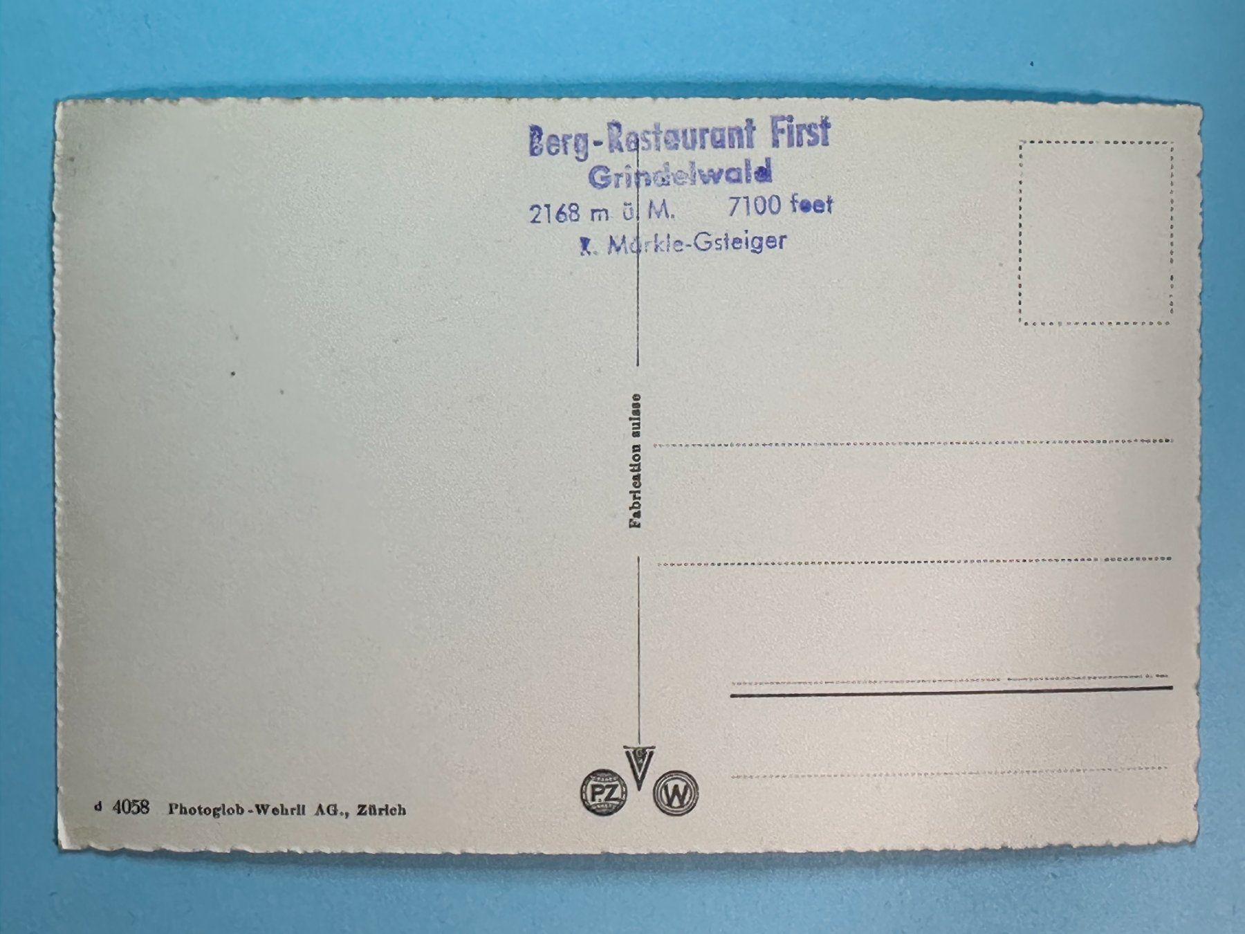 Cartoline postali: Grindelwald - Firstbahn – Usato da Steg VS venduto da danwer74 1