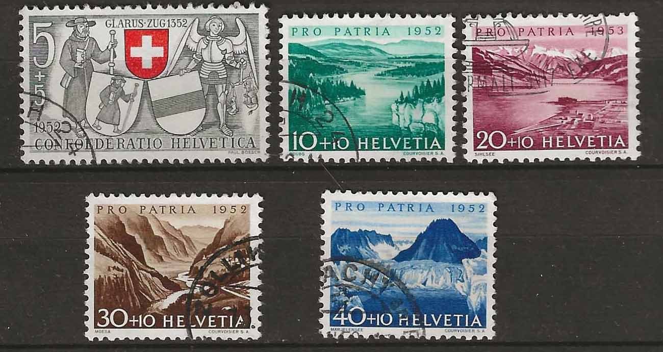 Tutti i francobolli: PP052 - Pro Patria 1952 obl. – Usato da Trélex venduto da Phil_Albert