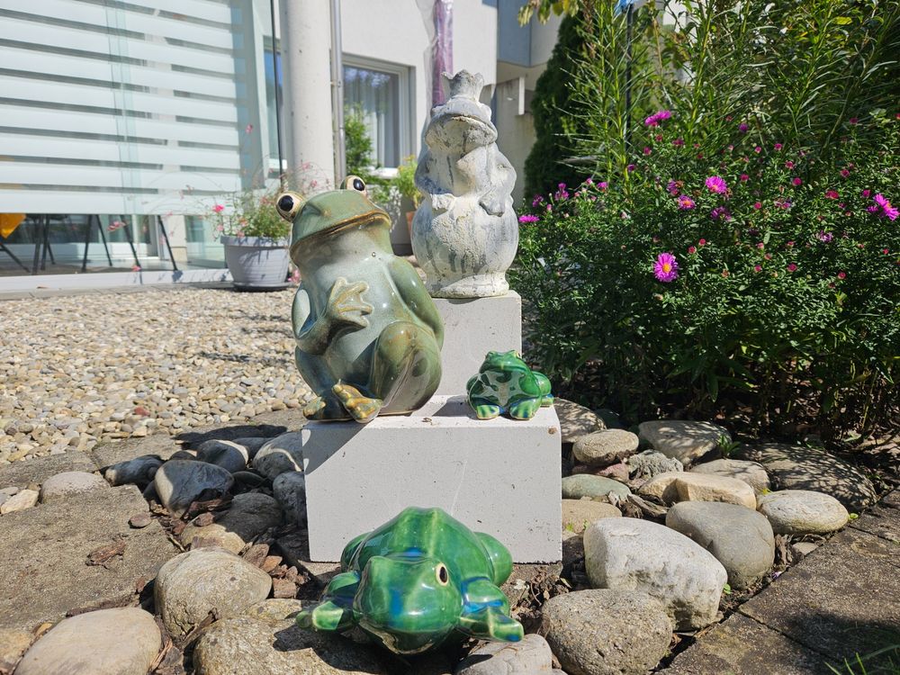 4er Set Keramik Frösche Garten Deko Figuren Kaufen auf Ricardo