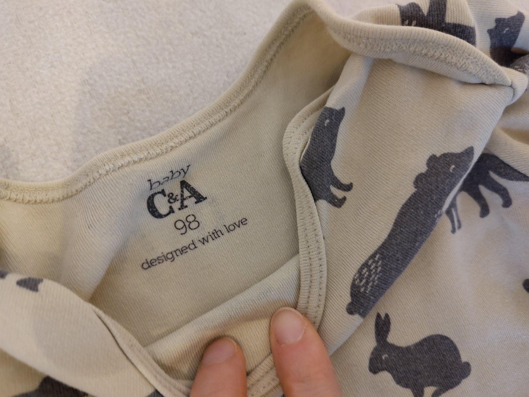C&A Unterwäsche: schöner langarm Bodys, Grösse 98 mit Waldtieren – Gebraucht aus Jona von tschounaess 1