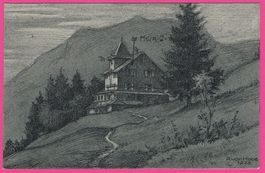 Schwanderberg Kt. Glarus gel 1927 Ferienheim Winterthur