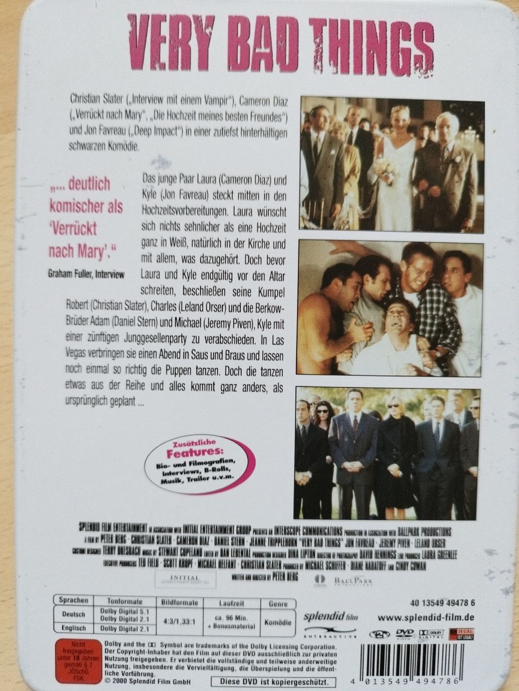 Tutti i DVDs: Very Bad Things Steel Edition DVD - Cameron Diaz – Usato da Rhäzüns venduto da Badihuelsa 1