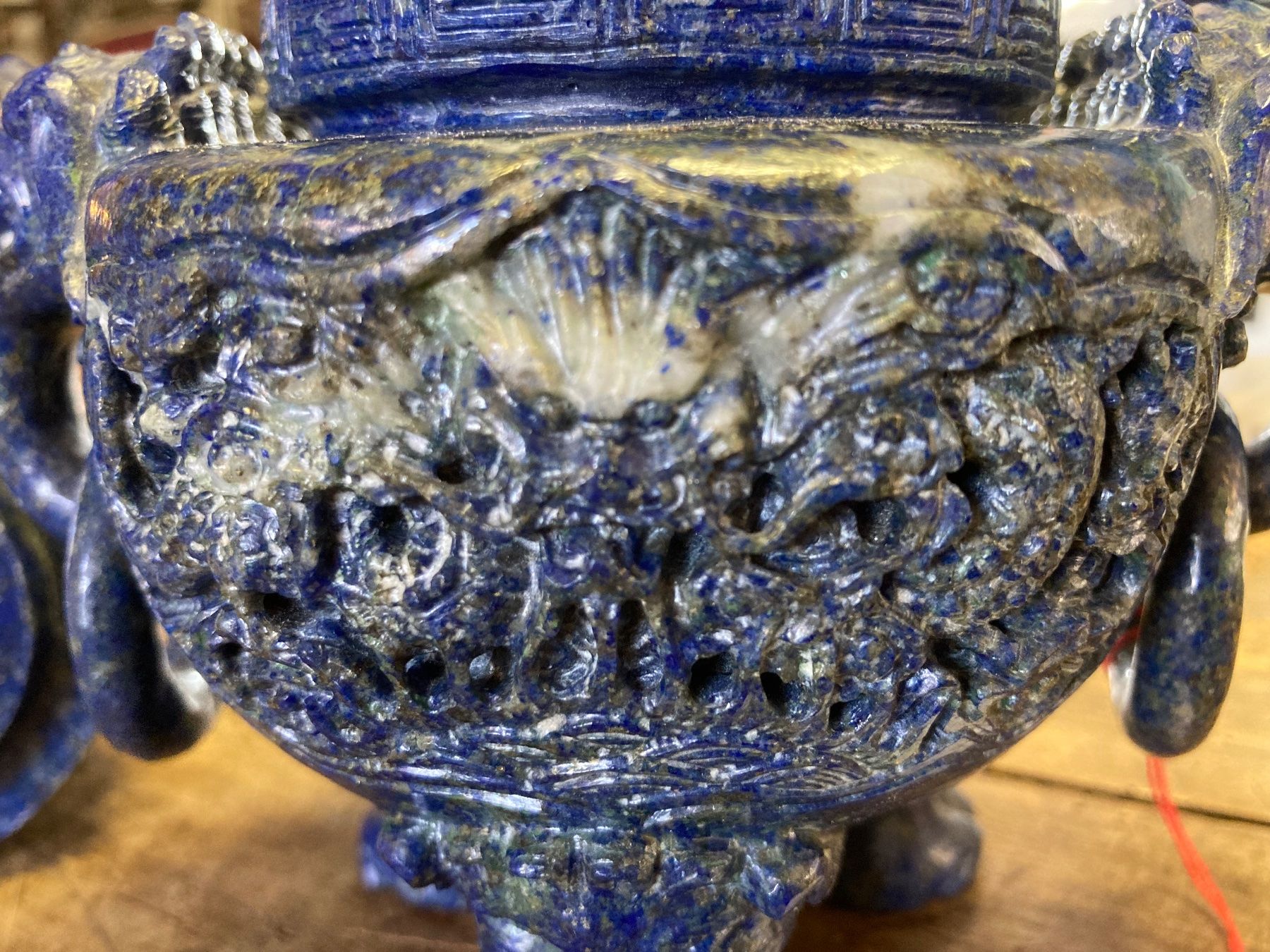 Pentole: Wunderschönes asiatisches Gefäss mit Deckel Lapislazuli – Usato da Bern venduto da Jwpm66 5