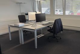 Ergodata Line Desk Schreibtisch Silbergrau | 220x80 | 2 Stk.